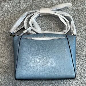 Kate Spade Blue Crossbody Bag with Textured Finish